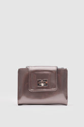 Perla Antrasit Rugan Kilit Detaylı Bayan Cüzdan - OL-2030