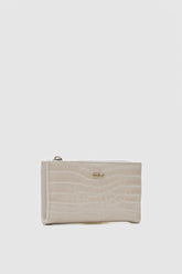 Glova Bej Kroko Desen Bayan Cüzdan