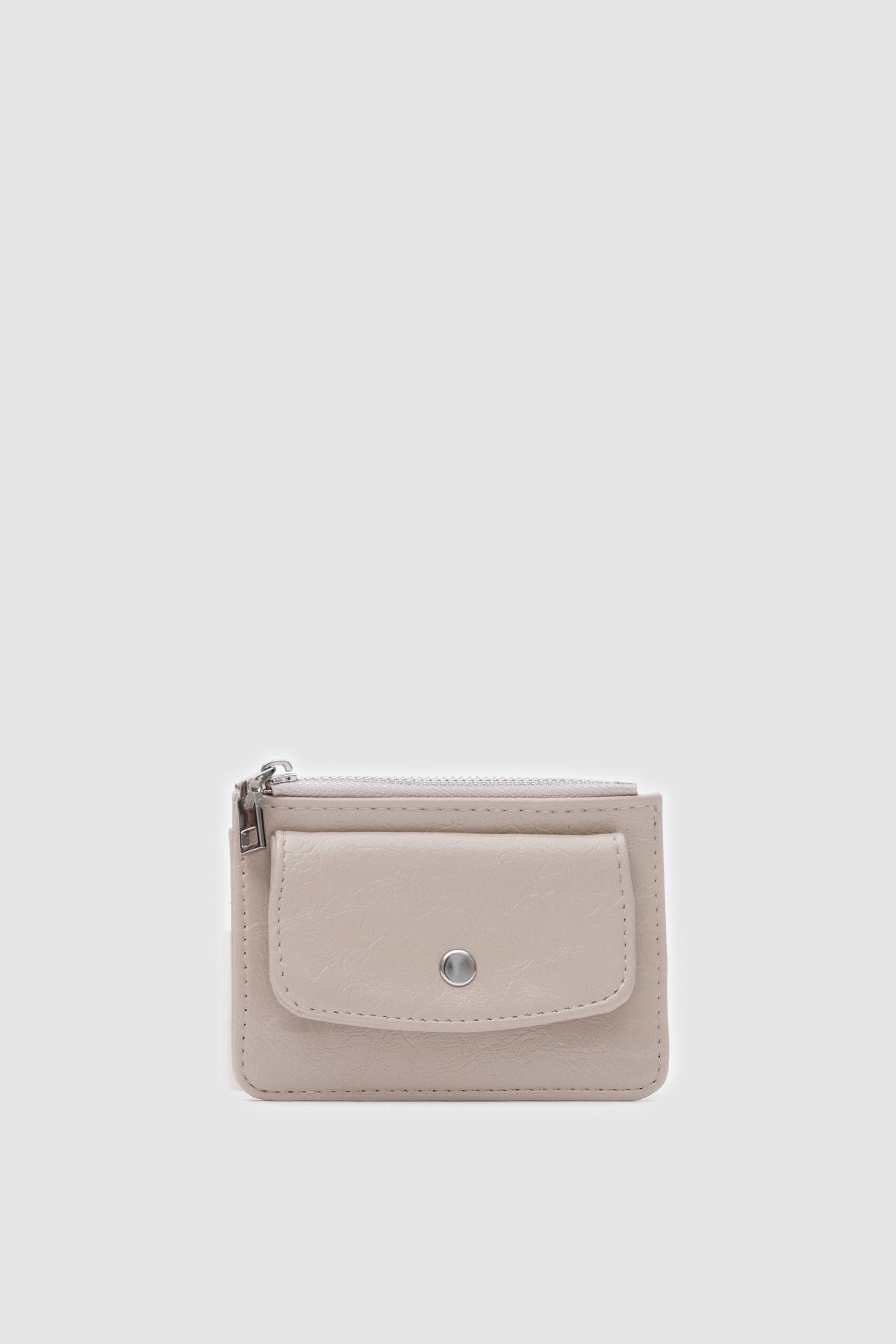 Plane Krem Kırışık Detay Bayan Kartlık