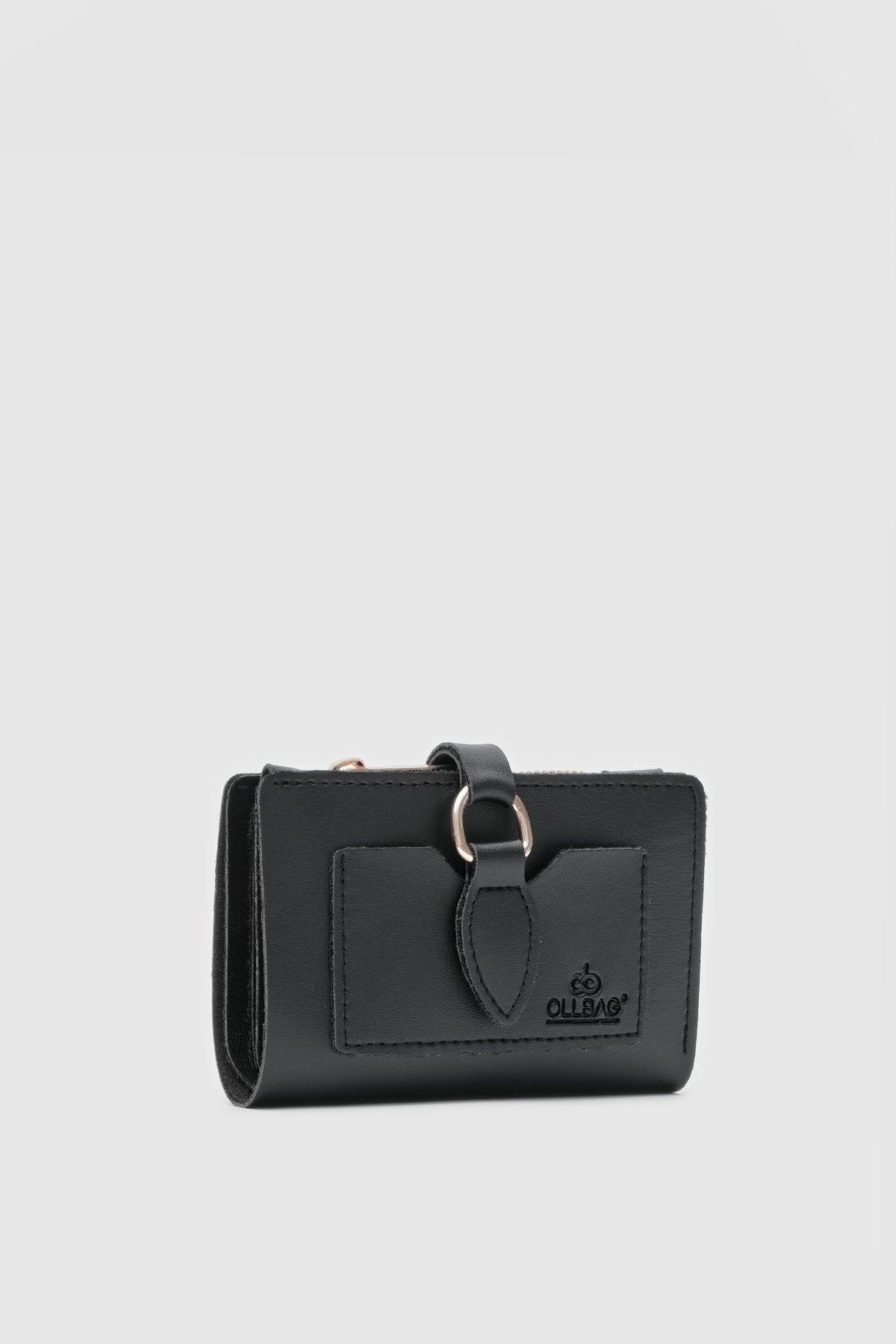 Siyah Mini Yaprak Bayan Cüzdan - OL-2001