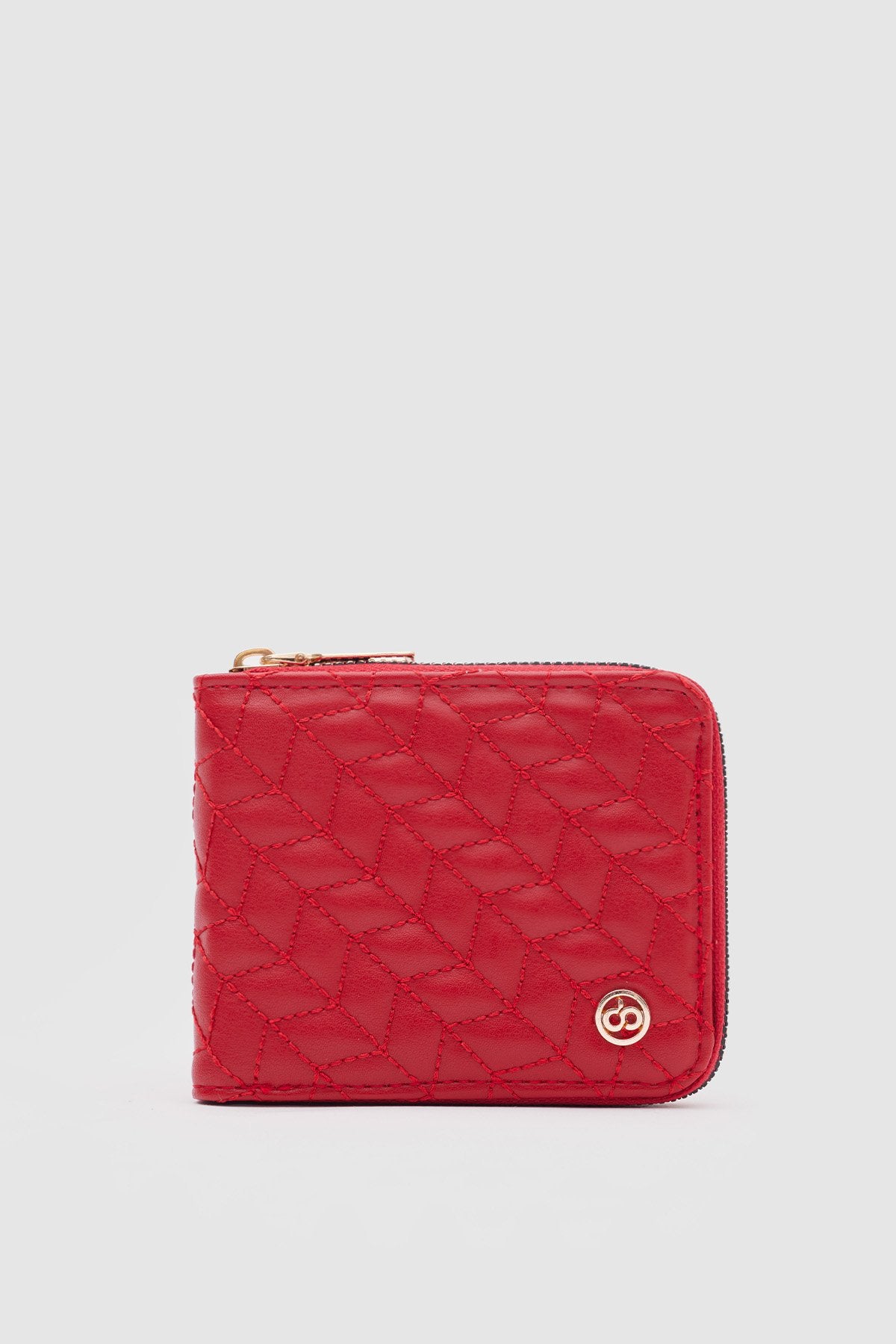 Rafa Kırmızı Nakış Detaylı Bayan Cüzdan - OL-1050