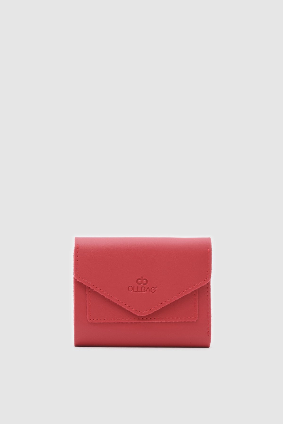 Srope Kırmızı Minimal Zarf Kapak Görünümlü Bayan Cüzdan