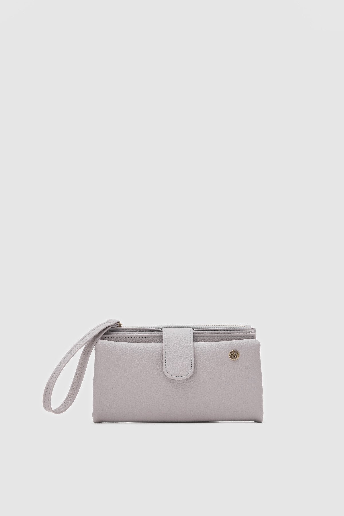 Etras Pasaport Bölmeli Gri Renk Çok Gözlü Kadın Cüzdan