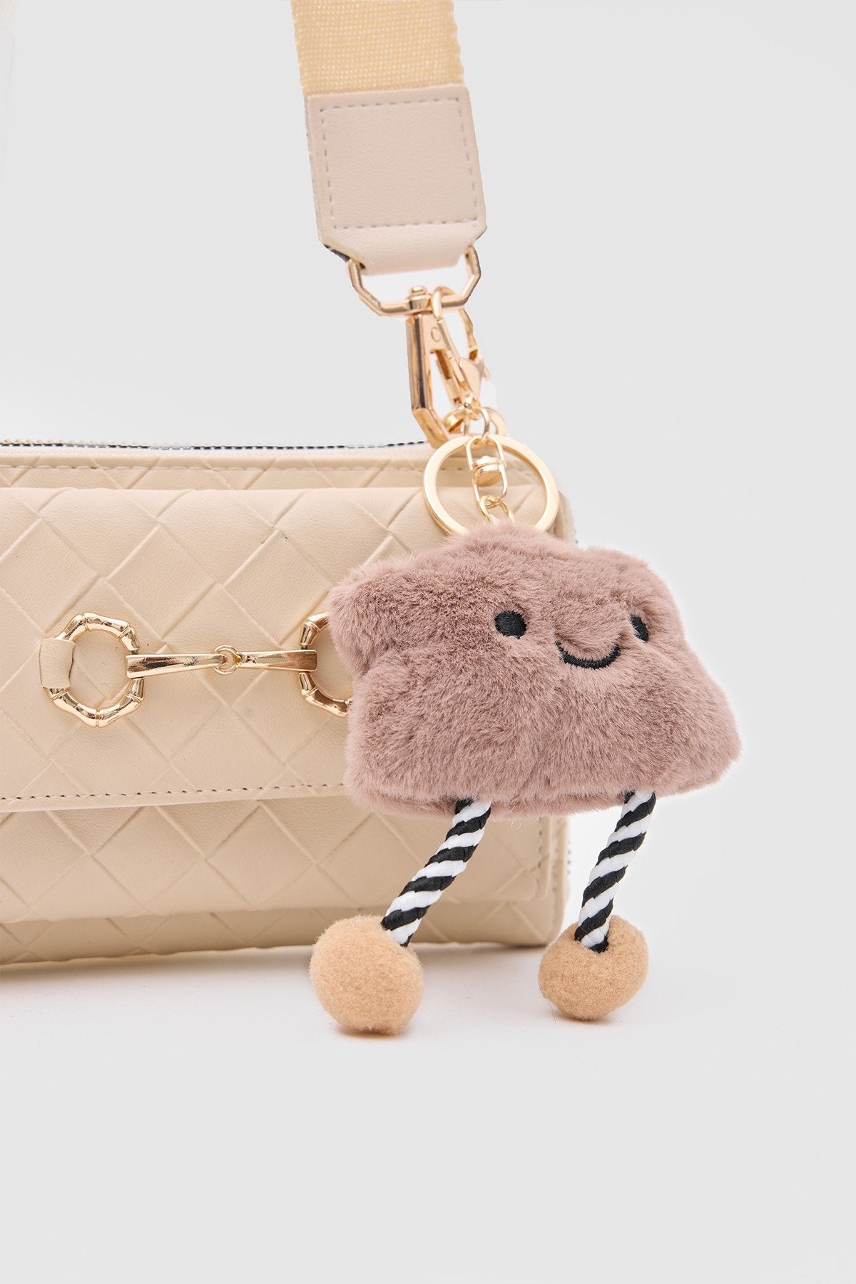 Kahve Renk Bulut Çanta Cüzdan Charm