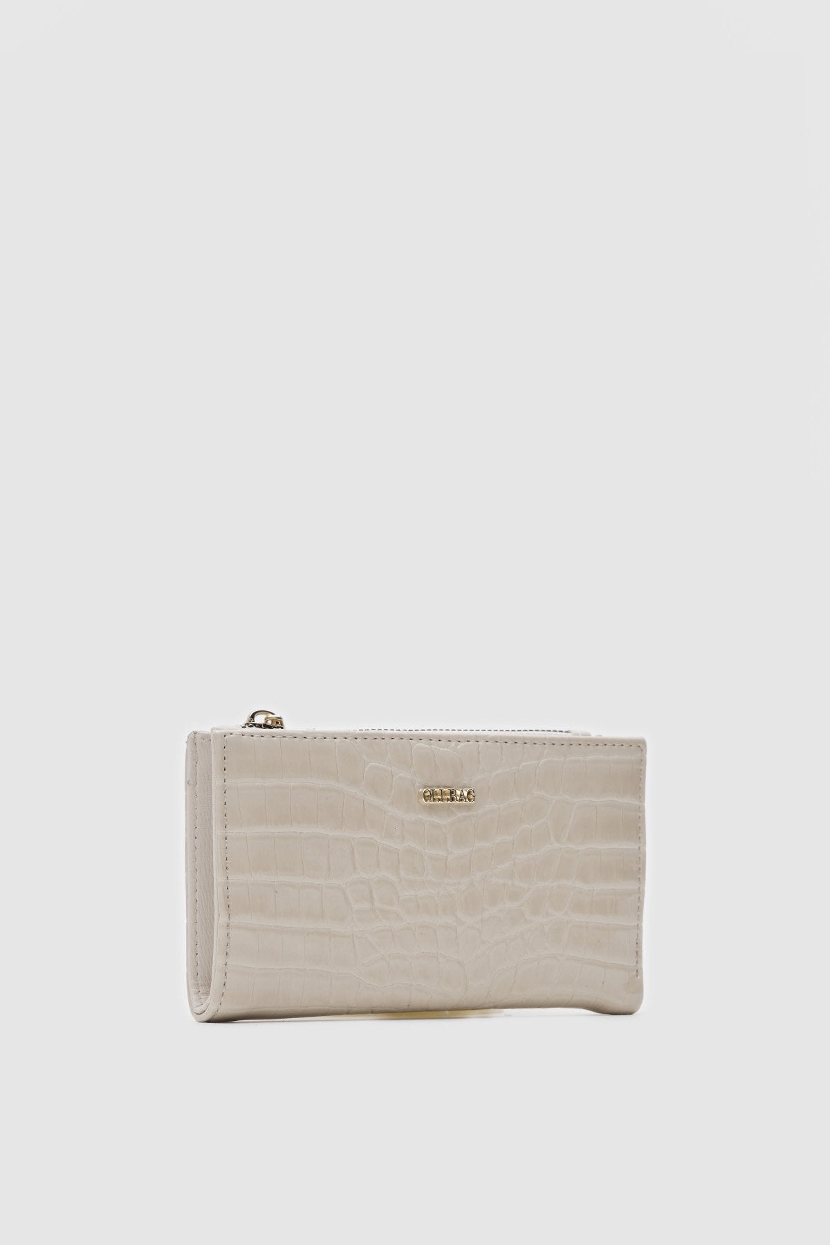 Glova Bej Kroko Desen Bayan Cüzdan